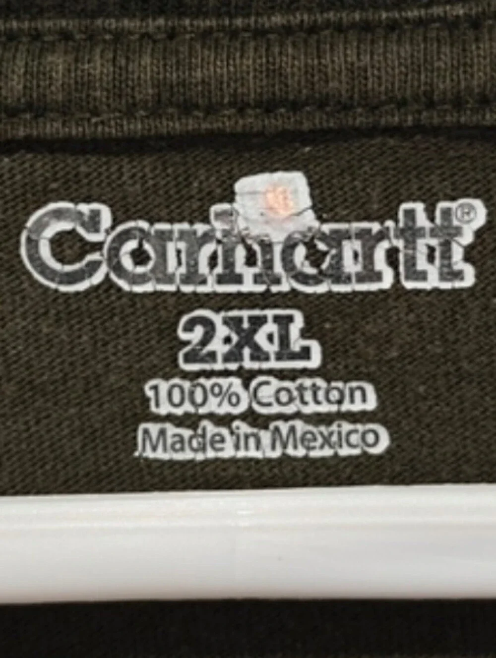Gorpcore 100% Cotton Carhartt 2XL Men's Long Sleeve Shirt Dark Green Utility
